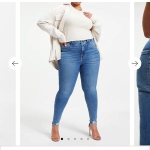 Good American Jeans GOOD LEGS DEEP V YOKE Sz 18 Brand New With Tags NWT